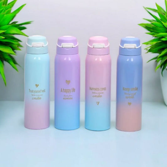Pastel Gradient Straw Lid Water Bottle 500ml