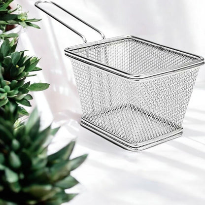 Mini Stainless Steel Fry Basket with Handle